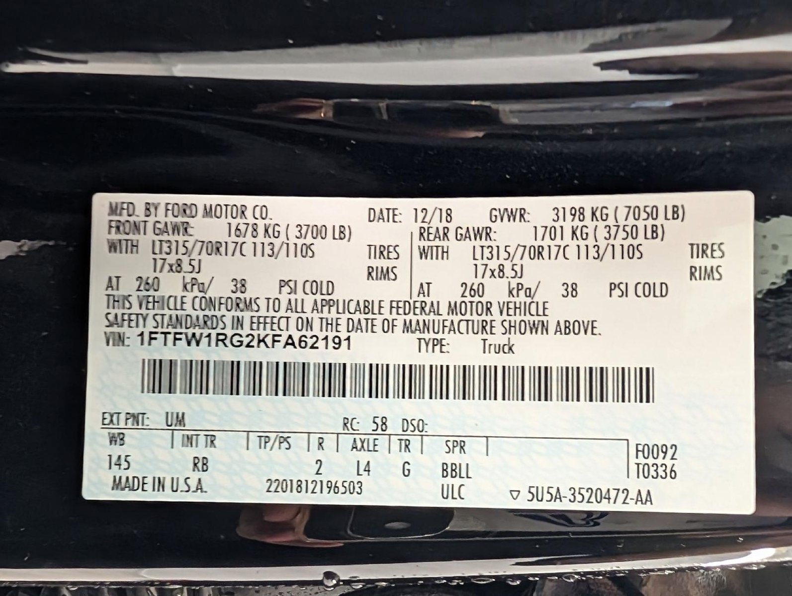 Used 2019 Ford F150 Raptor w/ Equipment Group 801A Mid AWD/4WD image 27