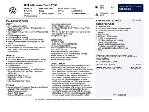 Used 2024 Volkswagen Taos SE image 35