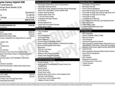Used 2024 Toyota Camry XSE w/ Cold Weather Package FWD image 9