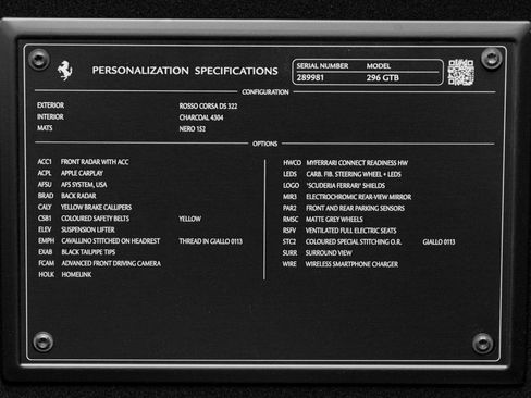 Used 2023 Ferrari 296 GTB RWD image 55