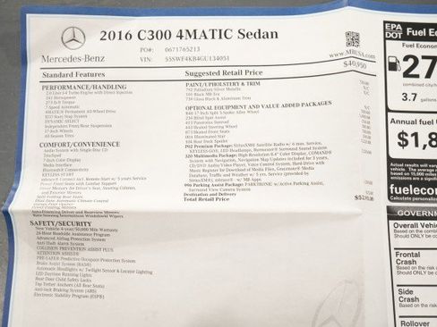 Used 2016 Mercedes-Benz C 300 4MATIC Sedan image 51