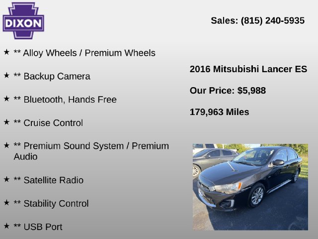 Used 2016 Mitsubishi Lancer ES FWD image 4