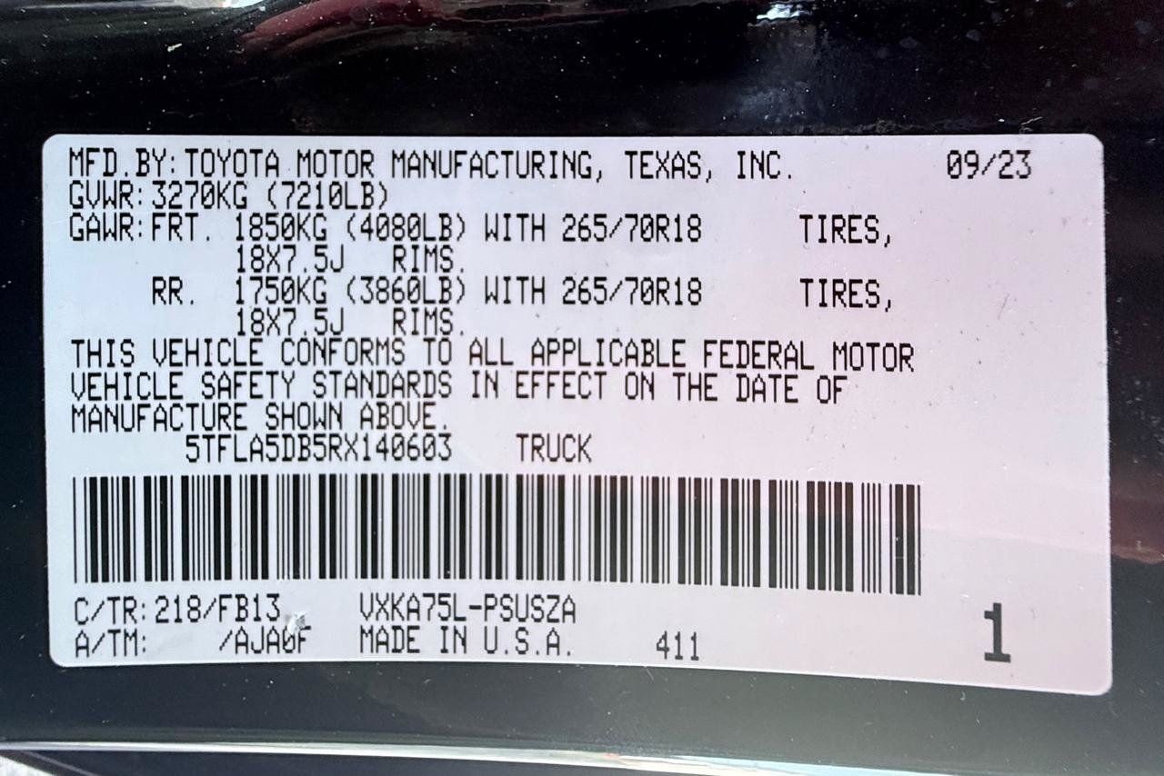Used 2024 Toyota Tundra SR5 w/ SR5 Convenience Package AWD/4WD image 19