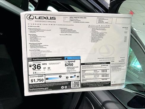 New 2026 Lexus RX 350h AWD/4WD image 14