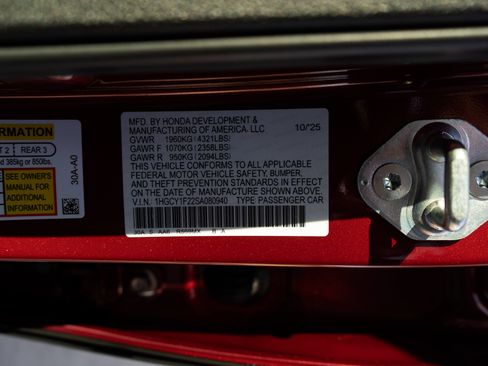 Certified 2025 Honda Accord LX image 44