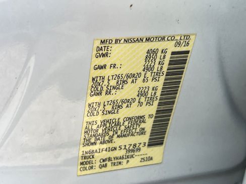 Used 2016 Nissan Titan Platinum Reserve AWD/4WD image 35