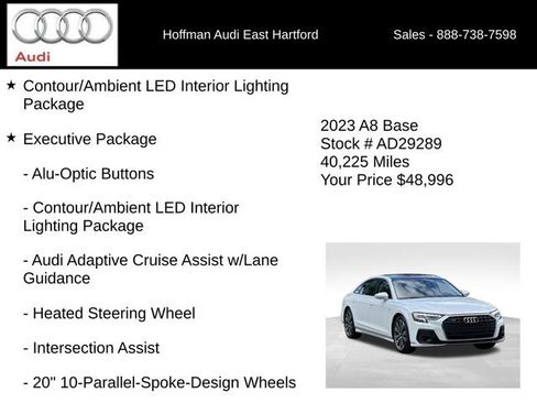 Used 2023 Audi A8 L 3.0T w/ Comfort Plus Package AWD/4WD image 12