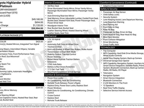 Used 2019 Toyota Highlander Limited Platinum AWD/4WD image 30
