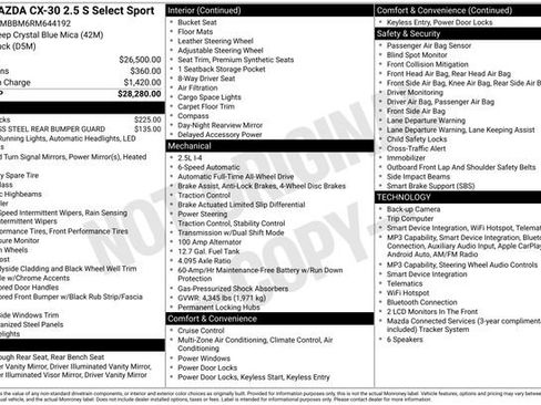 Used 2024 MAZDA CX-30 AWD 2.5 S w/ Select Sport Pkg image 7