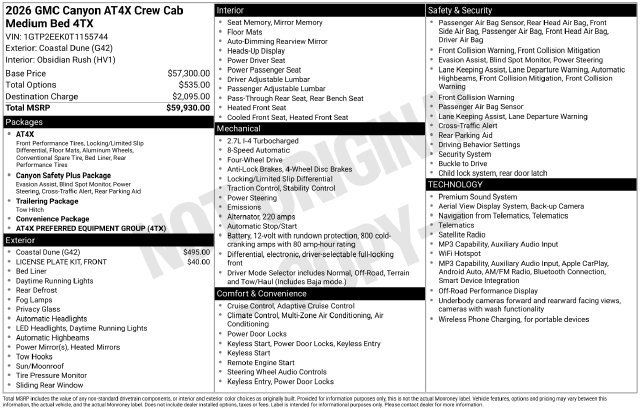 Used 2026 GMC Canyon AT4X AWD/4WD image 26
