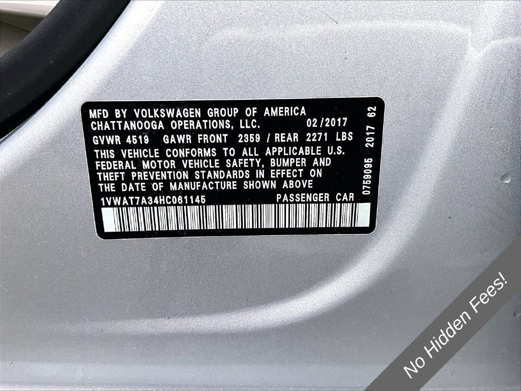 Used 2017 Volkswagen Passat 1.8T S FWD image 19