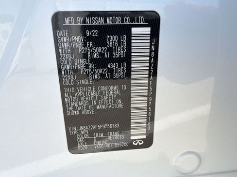 Used 2023 INFINITI QX80 Premium Select w/ Cargo Package RWD image 18