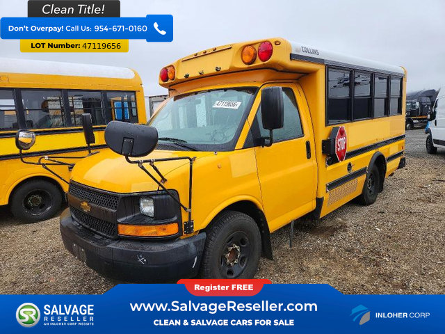 Used 2013 Chevrolet Express 3500 w/ School Bus Package RWD image 3