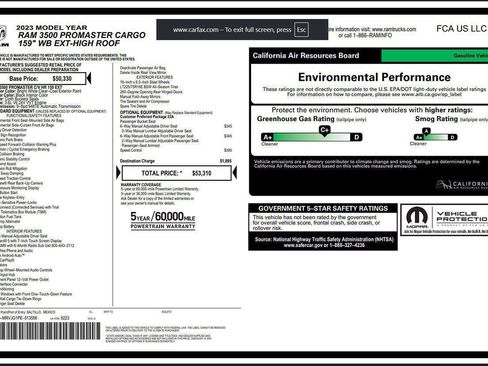 Used 2023 RAM ProMaster 3500 FWD image 8
