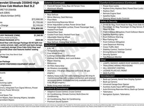 Used 2025 Chevrolet Silverado 2500 High Country w/ Technology Package AWD/4WD image 13