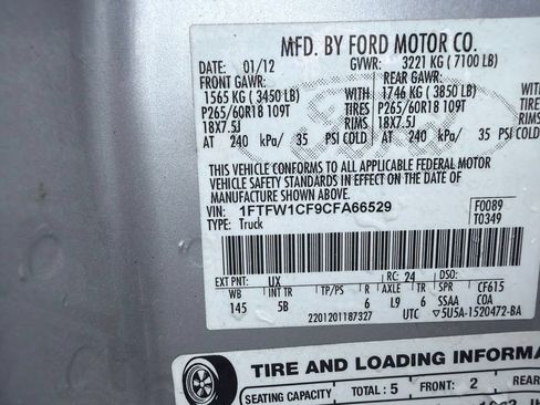 Used 2012 Ford F150 FX2 w/ FX Luxury Pkg RWD image 15