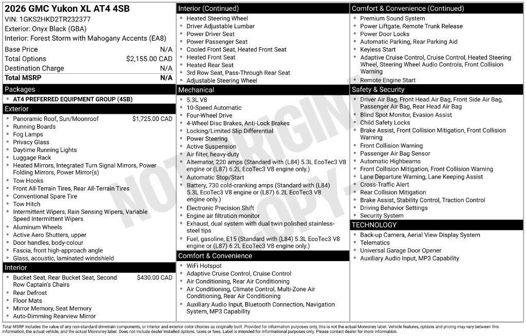 Used 2026 GMC Yukon XL AT4 AWD/4WD image 33