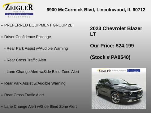 Used 2023 Chevrolet Blazer LT w/ Driver Confidence Package AWD/4WD image 6