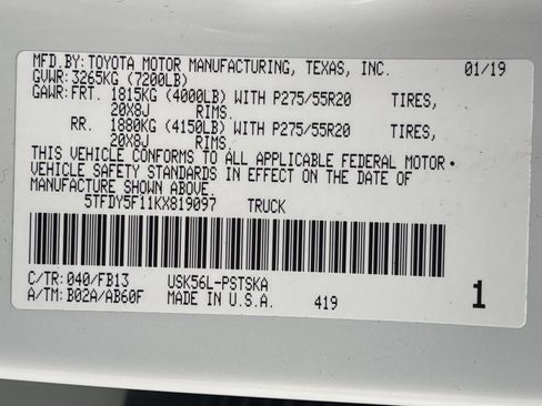 Used 2019 Toyota Tundra SR5 w/ TRD Sport Package AWD/4WD image 25