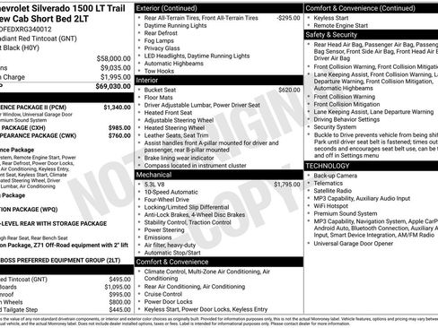 Used 2024 Chevrolet Silverado 1500 LT Trail Boss w/ Convenience Package II AWD/4WD image 9