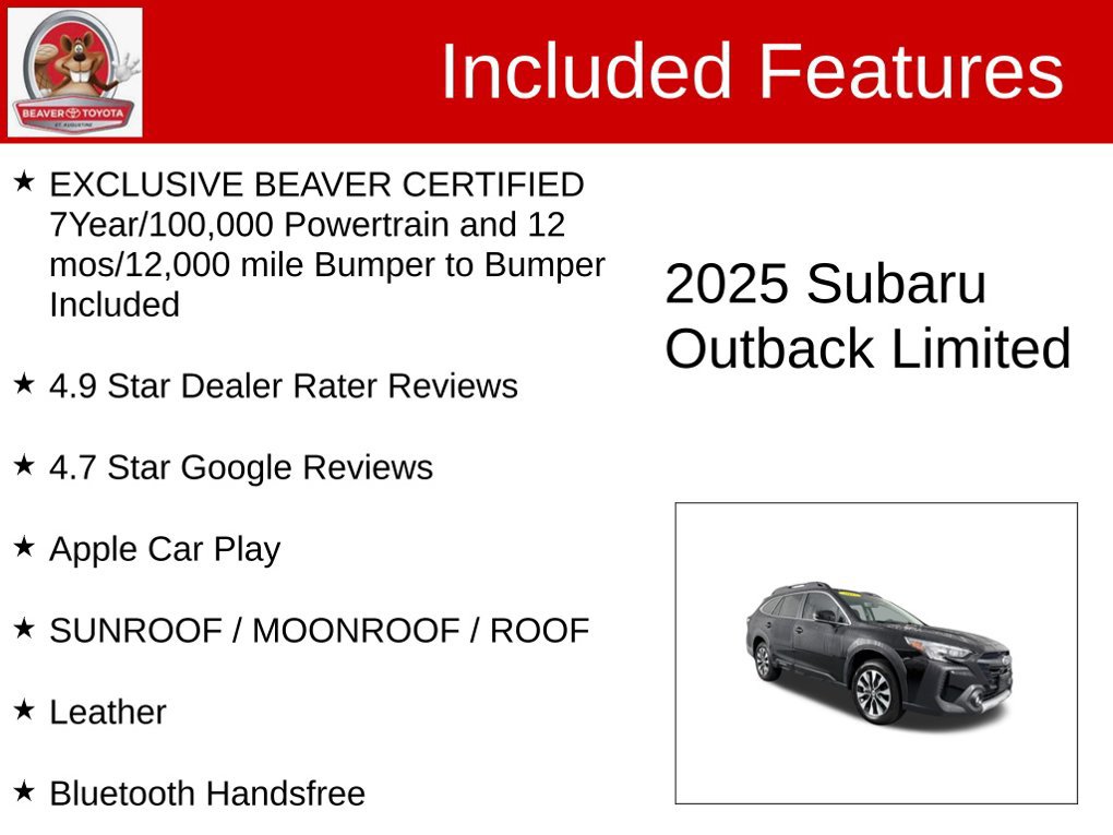 Used 2025 Subaru Outback Limited AWD/4WD image 4