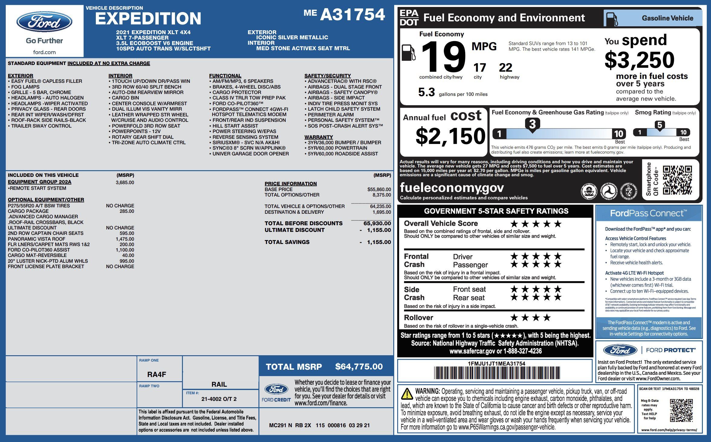 Used 2021 Ford Expedition XLT AWD/4WD image 5