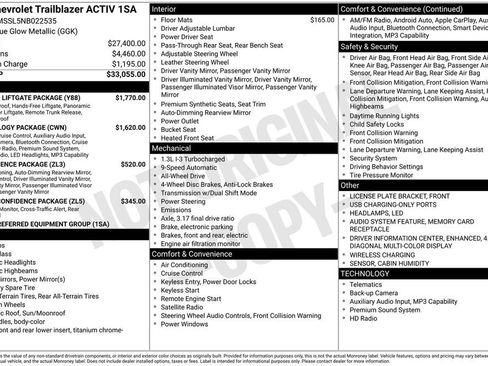 Used 2022 Chevrolet TrailBlazer ACTIV w/ Sun and Liftgate Package image 11