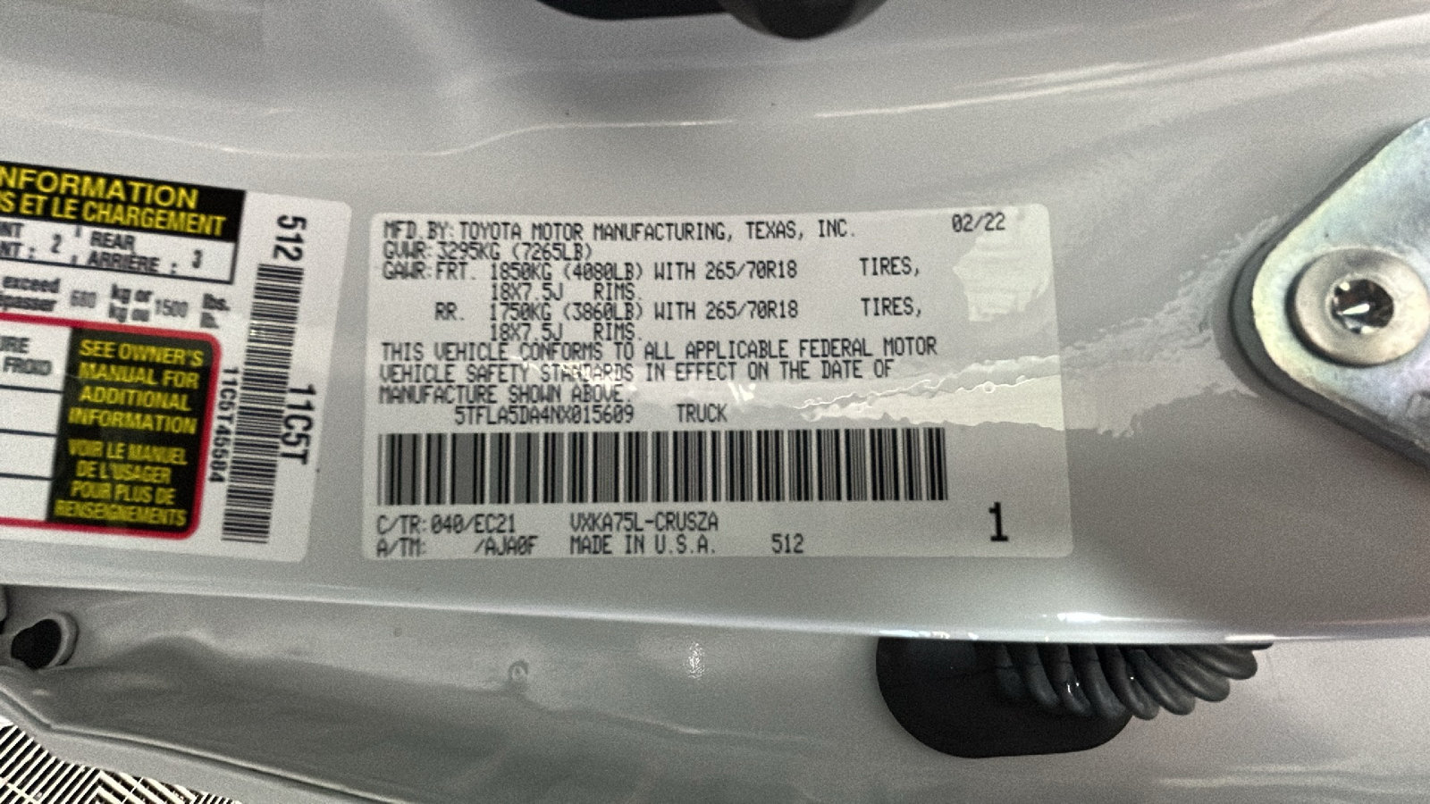 Used 2022 Toyota Tundra SR5 w/ SR5 Premium Package AWD/4WD image 12