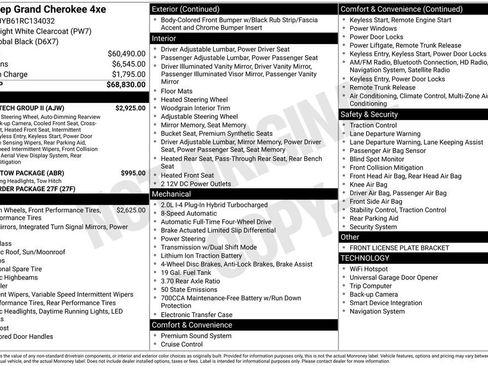 New 2024 Jeep Grand Cherokee Limited 4xe w/ Luxury Tech Group II image 6