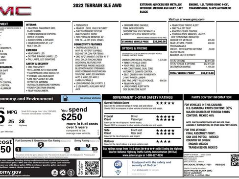 Used 2022 GMC Terrain SLE w/ Driver Convenience Package AWD/4WD image 38