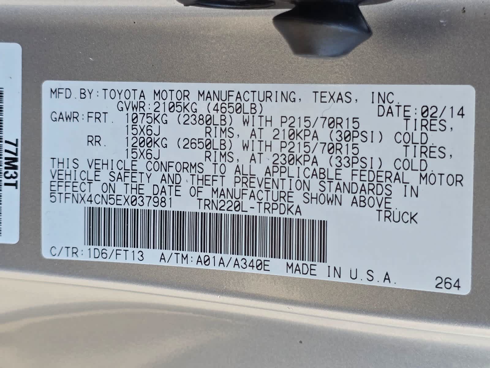 Used 2014 Toyota Tacoma 2WD Regular Cab image 27