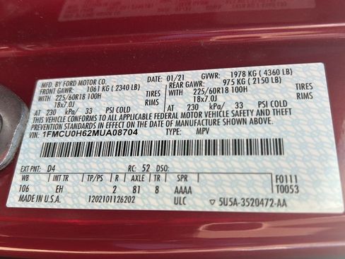 Certified 2021 Ford Escape SEL w/ Technology Package FWD image 33