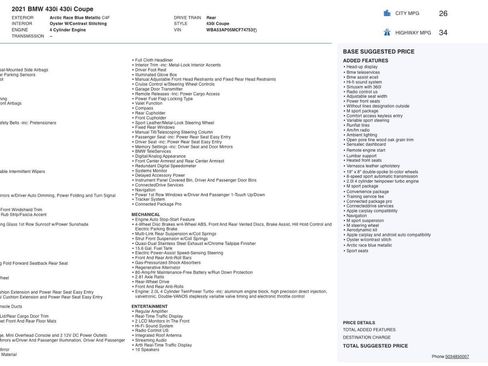 Used 2021 BMW 430i Coupe w/ M Sport Package image 7