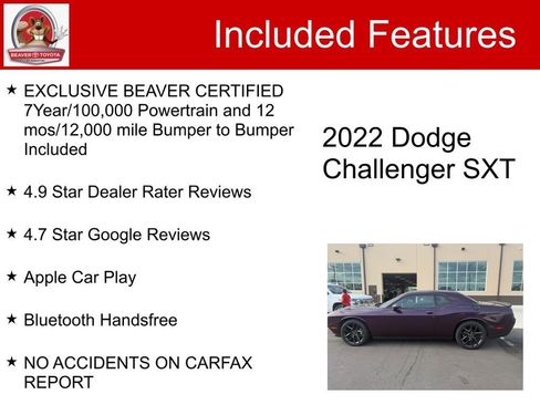 Used 2022 Dodge Challenger SXT w/ Blacktop Package image 5