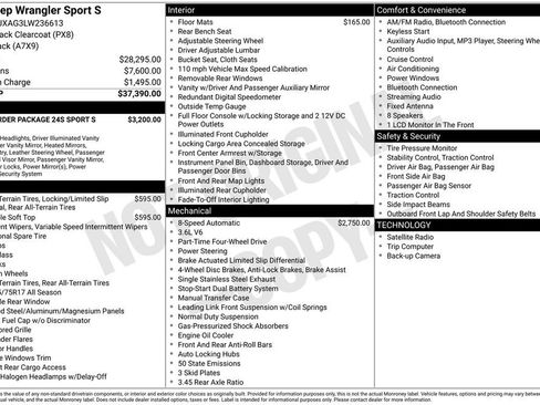 Used 2020 Jeep Wrangler Sport image 3