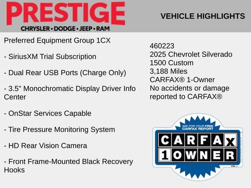 Used 2025 Chevrolet Silverado 1500 Custom w/ Turbomax Blackout Package image 6