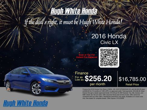 Used 2016 Honda Civic LX image 3