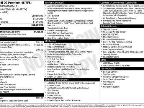 New 2025 Audi Q7 2.0T Premium w/ Convenience Package AWD/4WD image 85