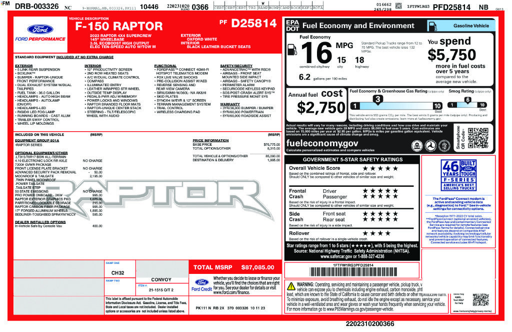 Used 2023 Ford F150 Raptor AWD/4WD image 6