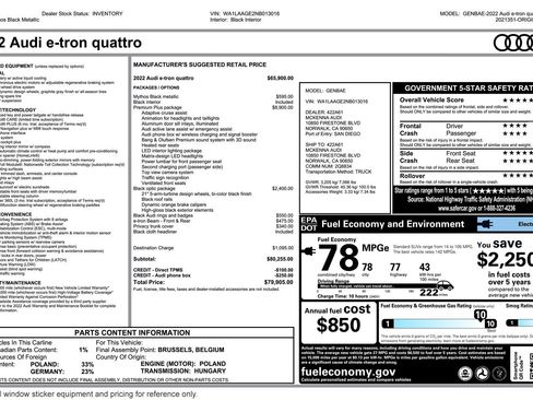 Used 2022 Audi e-tron Premium Plus w/ Premium Plus Package image 2