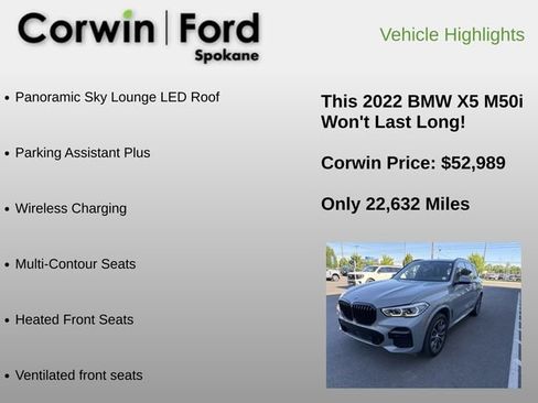 Used 2022 BMW X5 M50i w/ Executive Package AWD/4WD image 15