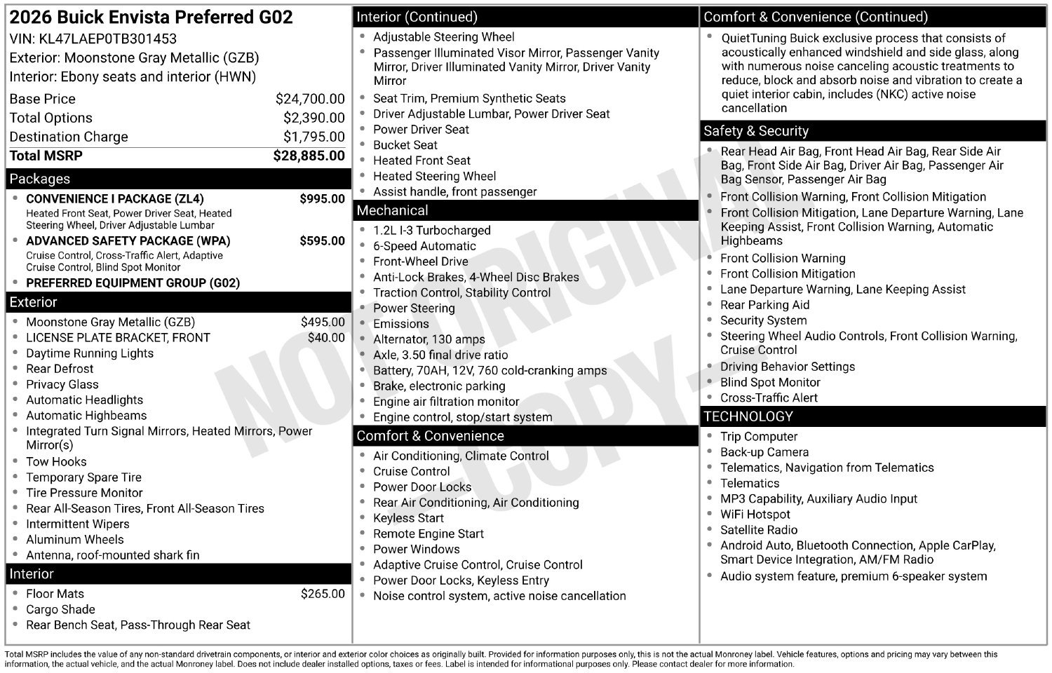 New 2026 Buick Envista Sport Touring w/ Convenience I Package FWD image 25