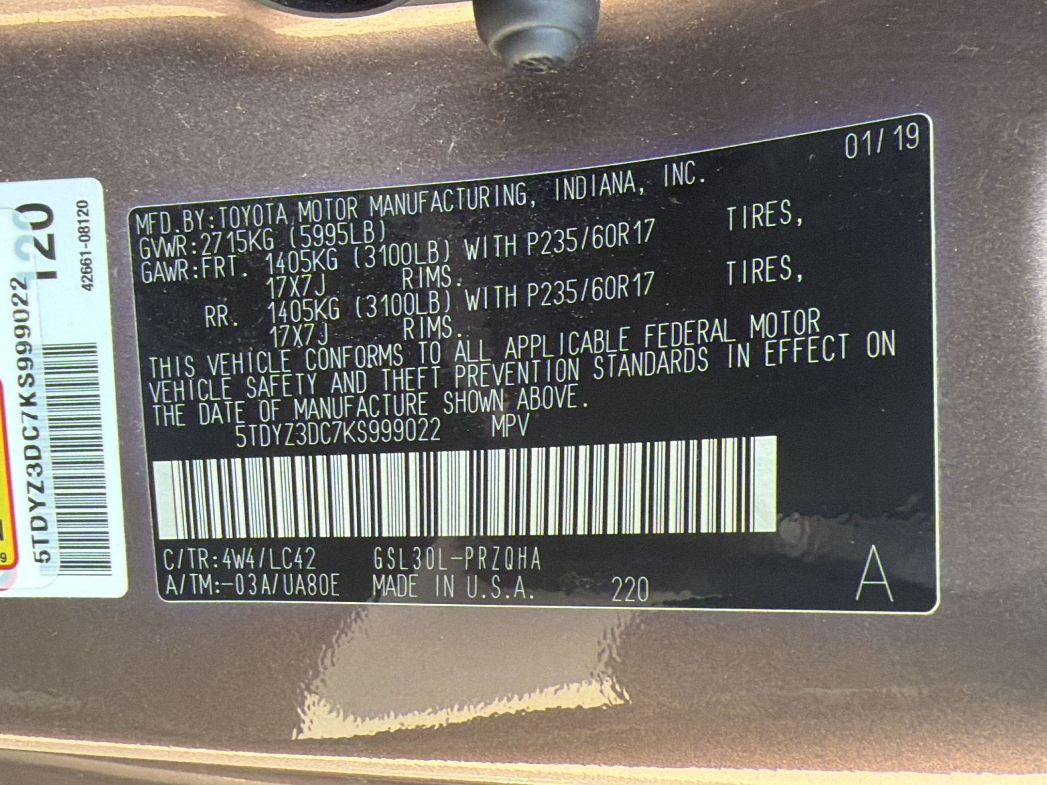 Used 2019 Toyota Sienna XLE Premium FWD image 23