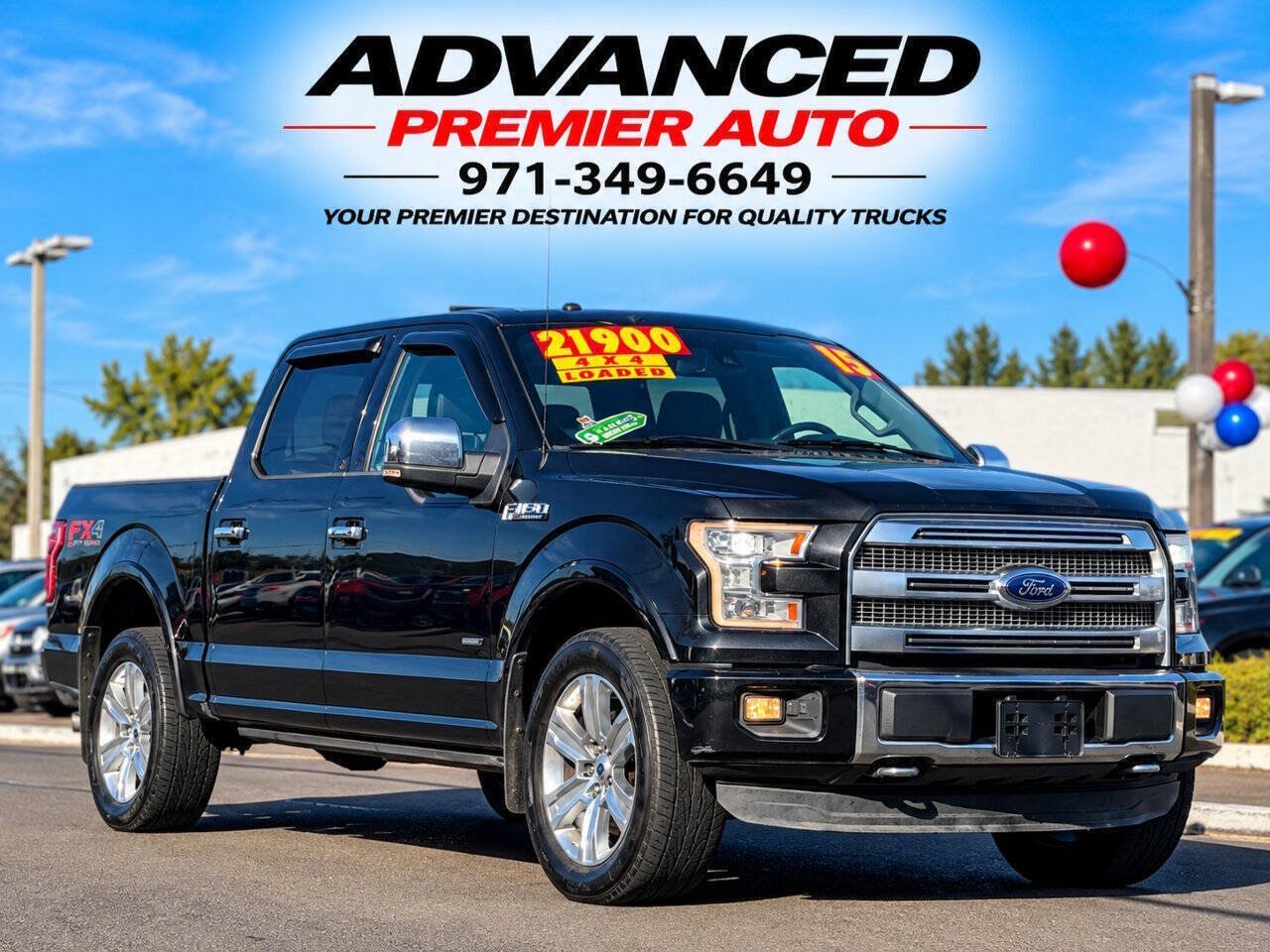 Used 2015 Ford F150 Platinum w/ Max Trailer Tow Package AWD/4WD image 1