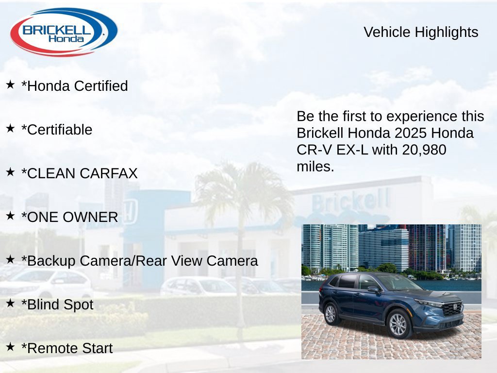 Certified 2025 Honda CR-V EX-L image 11