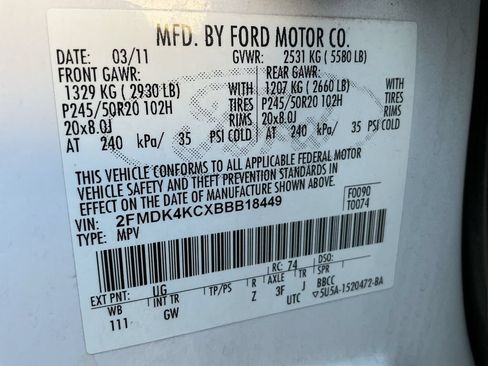 Used 2011 Ford Edge Limited w/ 302A Rapid Spec Order Code AWD/4WD image 25