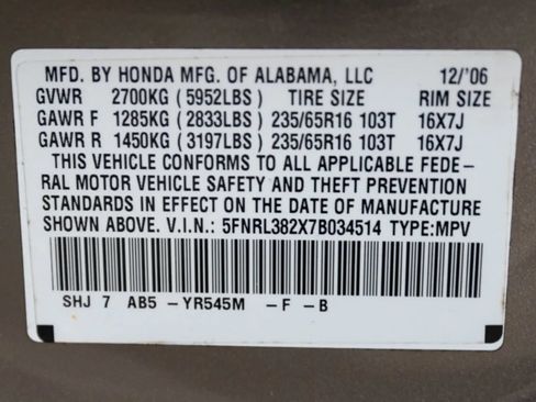Used 2007 Honda Odyssey LX image 43