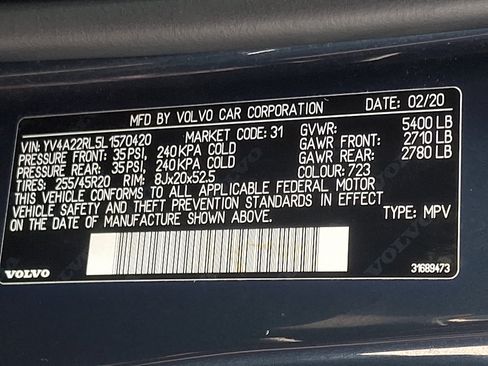 Used 2020 Volvo XC60 T6 Inscription w/ Protection Package Premier AWD/4WD image 26