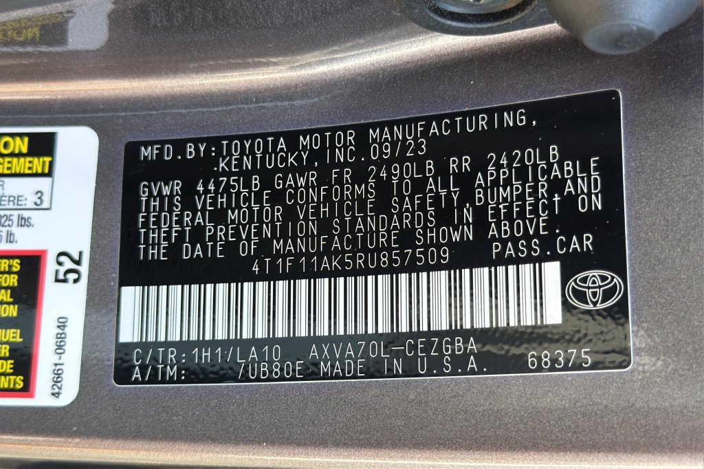 Certified 2024 Toyota Camry XLE w/ Navigation Package FWD image 27