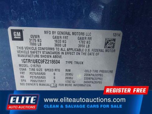 Used 2015 GMC Sierra 1500 SLE w/ Texas SLE Value Package RWD image 18